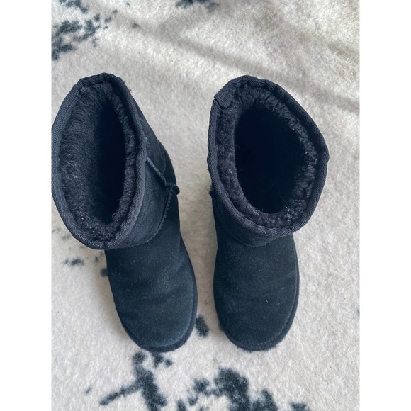Black short boots with faux fur lining, size 5 - Picture 4 of 8
